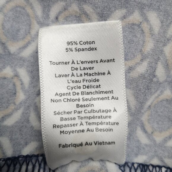 Talbots "The Talbots Tee" Ladies Size X Navy White & Tan Long Sleeves T-shirt - Picture 5 of 9